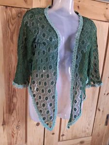 Green Lace Bolero Cardigan