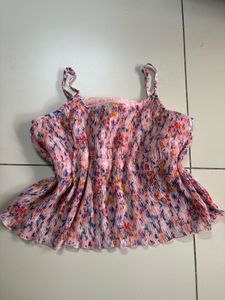 Chic Floral Pleated Cami Top