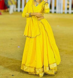 Navratri Yellow Lehenga Choli Set