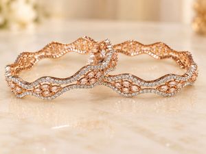 Elegant CZ Crystal Link Bracelet Set