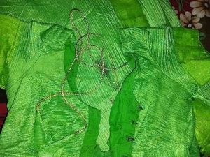 Vibrant Green Saree with blouse