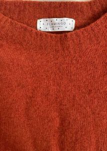 Cozy Burnt Orange Knit Sweater