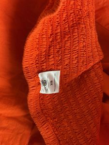 Vibrant Orange Halter Neck Mini Dress