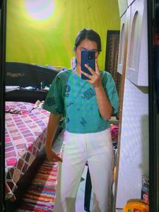 URBANIC Cream Denim Jeans - Size S