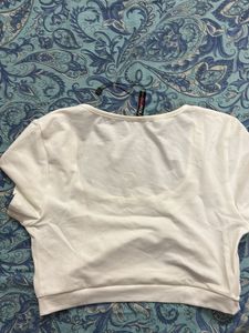 White Crop Top - Square Neck