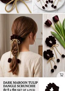 set of 12 Premium tulip scrunchies