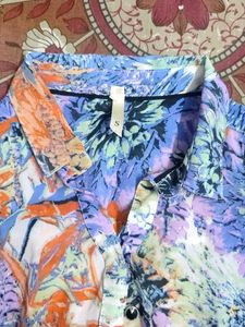 Floral Print Sheer Blouse