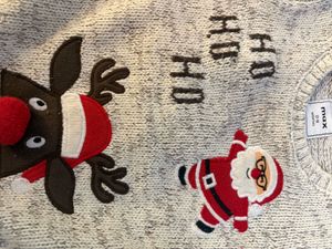 Cute Santa &amp; Reindeer Christmas Sweater