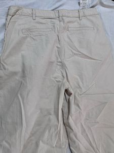 Cream Wide-Leg Trousers