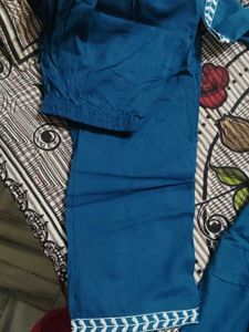 Elegant Blue Embroidered Kurta Set
