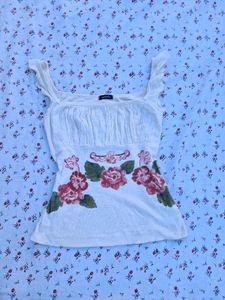 Floral Print Sleeveless Top