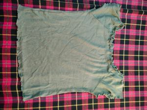 Cute Green Lettuce Hem Top