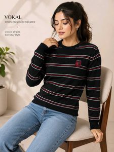 Unisex  Stripe Crew-neck Sweater
