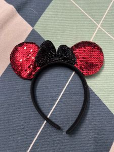 Sparkly Red Minnie Mouse Ears Headband