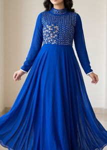 Royal Blue Beaded Dress