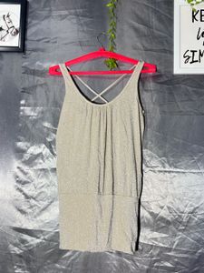 H&amp;M Sparkly Criss-Cross Tank Top