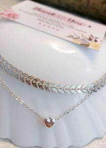 Elegant Silver Layered Necklace