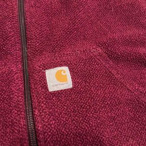 Carhartt Burgundy Zip-Up Hoodie