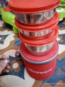 Oliveware Steel Tiffin Box at 300