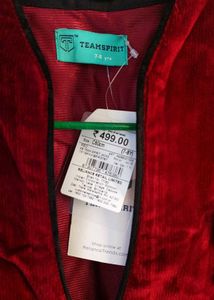 Elegant Maroon Velvet Vest for Boys with broach