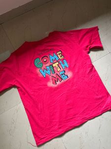 Vibrant Pink Graphic T-Shirt