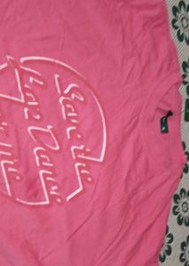 Men T-shirt Pink
