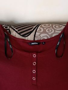 Maroon crop top