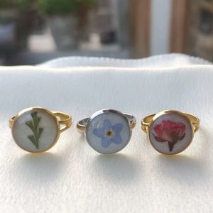 Real Rose Floral Ring