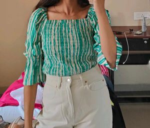 Vero Moda Smocked Square Neck Top