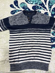 Men's Striped Knit Sweatshirt(S Size)