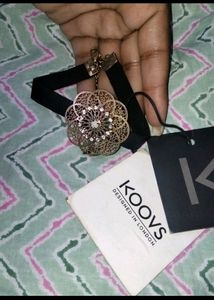 Combo Of Koovs Choker And Pink Hoop Earrings