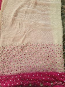 Pure GEORGETTE BANDHINI SAREE