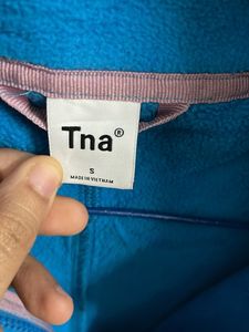 TNA Aritzia Blue Fleece Quarter Zip