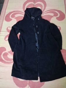 Stylish Black Hooded Coat