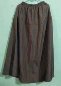 Brown light long skirt