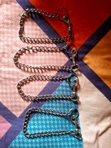 Pets Silver Metal Chain Belt