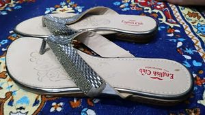 Sparkling Embellished Flip Flops Sandals