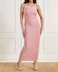 Striped Bodycon Maxi Dress