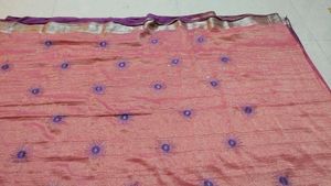 Embroidered Pink Saree