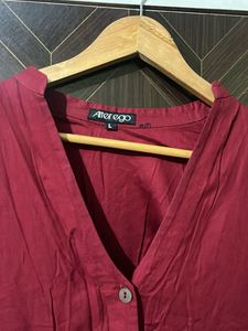 Maroon Midi Dress