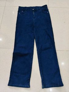 Denim Shirt and Wide Leg Jeans Set