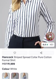 Hancock Striped Cotton Formal Shirt