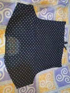 Chic Navy Polka Dot Top