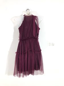 Elegant Tulle Halter Neck Dress