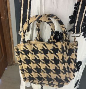 Houndstooth Mini Tote Bag