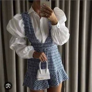 Zara Tweed Pinafore Dress