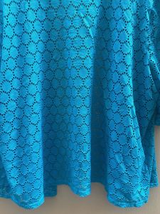 Stylish Blue Open Front Kimono Cardigan