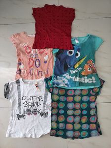 Combo 5 Girls Tops