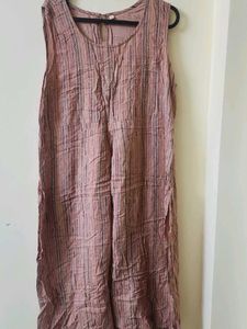 Striped Sleeveless kurti with coat