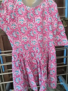 Pink Paisley Print Dress